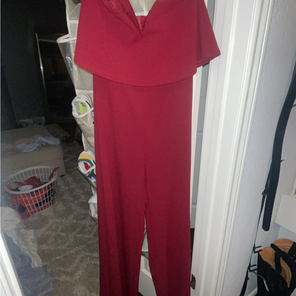 Elegant Red Jumpsuit